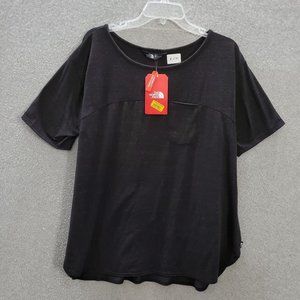 The North Face Women Top XL Black Heather Summerton Tee NWT